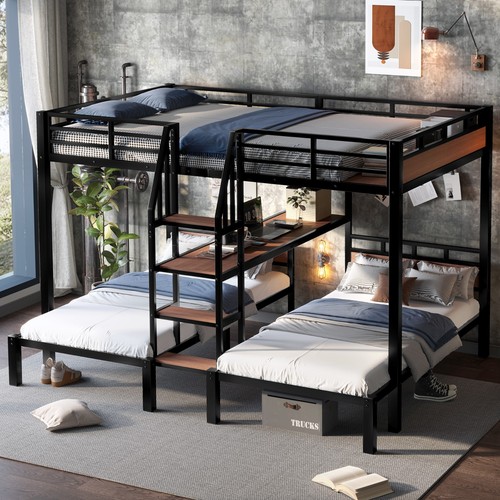 Metal bunk bed triple - bed,triple,