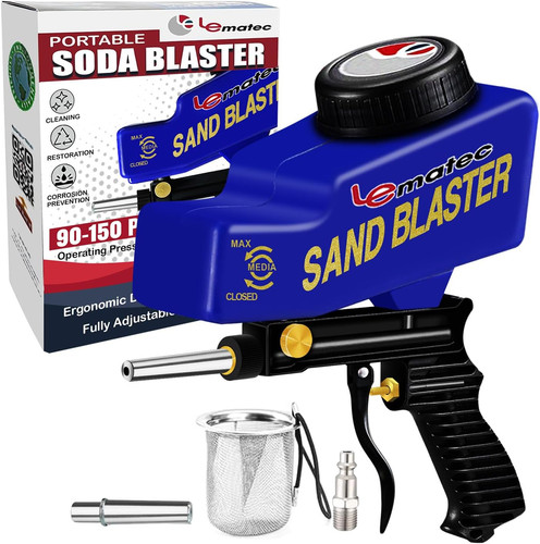 Portable sand blaster gun kit - sand,