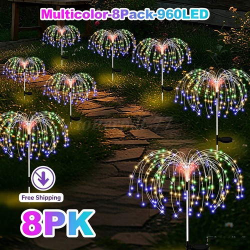 8pc 120 led solar firework - 8pc,