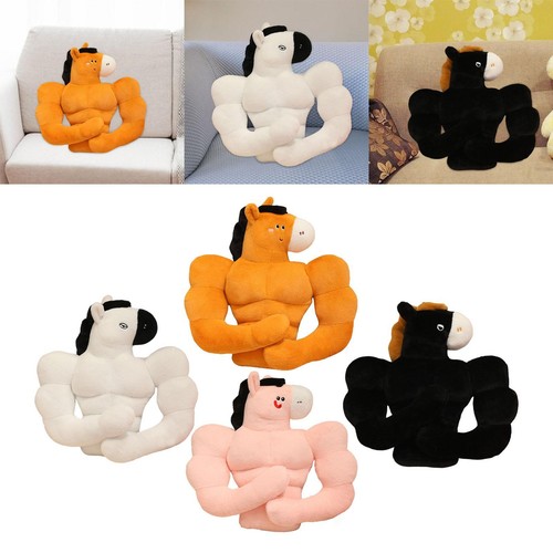 Peluche cheval musclé - cheval,