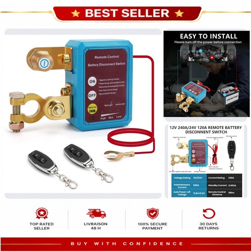 Coupe circuit batterie 12v - coupe-circuit,