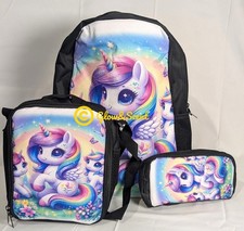 sac à dos 3 pièces licorne -