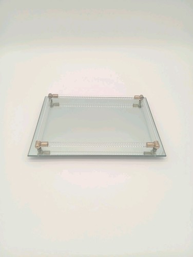 Plateau miroir tubes verre - plateau, de