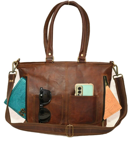 Sac besace bandoulière - bandoulière, marron