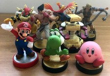 LOT 8 FIGURINES AMIIBO MARIO BOWSER YOSHI KIRBY ROB BANJO KAZOOIE CASTLEVANIA +