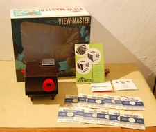 EXCELLENT ÉTAT.ANCIEN PROJECTEUR  VIEW MASTER .POUR CARTES CIRCUL. .9CM.+12 VUES