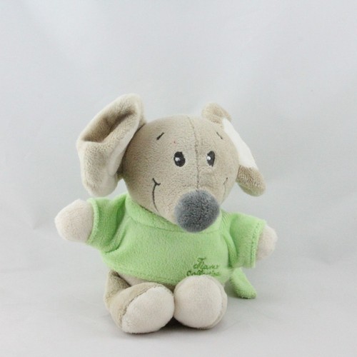 Doudou musical souris beige
