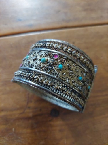 Bracelet argent filigrane et - ,