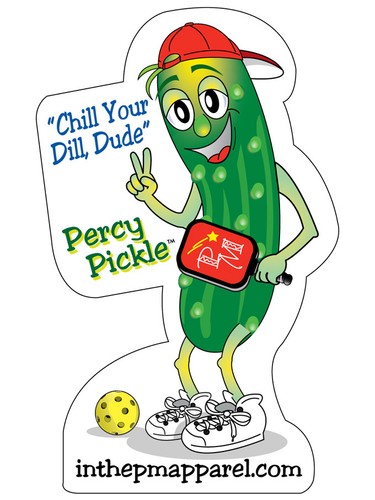 Pickleball vinyl decal chill - pickleball, (chill