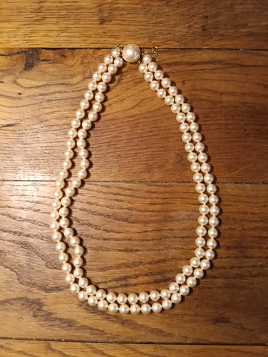 Collier perles double rangs - de,