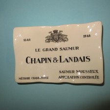 RARE CENDRIER CHAPIN LANDAIS GRAND SAUMUR 1948 FRANCE SAAR ECONOMIC UNION