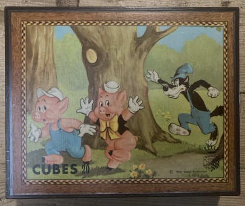 Boîte jeu cubes anciens - boîte, 20
