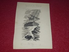 [DESSIN PRESSE BD] MARCEL THIERRY DESSIN ORIGINAL aqu. JdV Navire Chapeau Breton