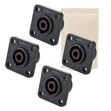 4X Embase Prise Type speakon NL4 avec 4 Broches Femelle Femelle a Visser Caisson