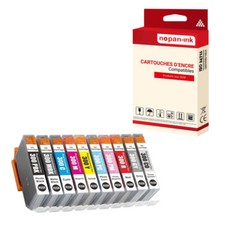 Cartouche compatible pour CANON PFI300 PFI 300 multi-couleurs x 10 - NOPAN-IN