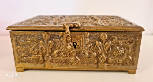Coffret reliquaire bronze - coffret, en