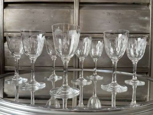 Baccarat verres pied - baccarat,