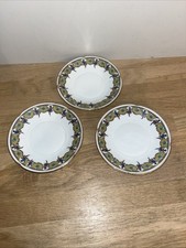 Lot 3 Sous Tasses Porcelaine De Limoges Déco Frise Oiseaux Cacatoès Perroquets
