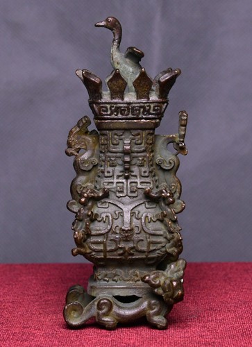 9cm old dynasty bronze - bronze, dragon
