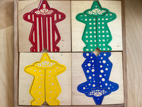 Puzzle bois 4 clowns - -,