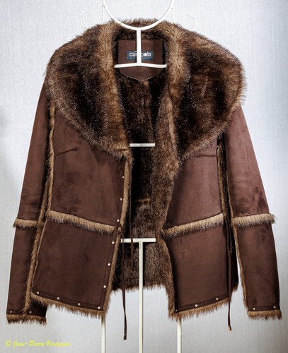 Veste daim marron - veste, en