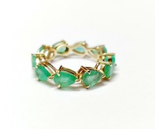 Solide 14k émeraude bague - 14k,
