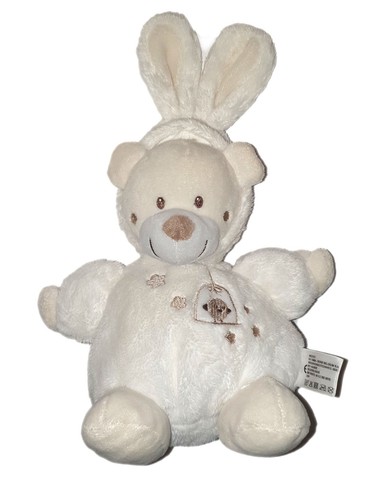 Doudou peluche ours - , blanc
