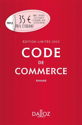 Code commerce 2022 annoté - de,