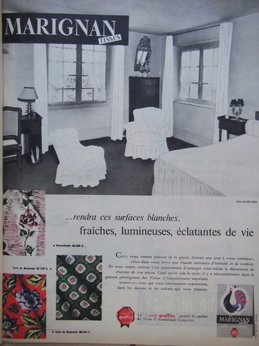 Publicité 1959 tissus - publicitÉ,