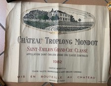 affiche - Chateau Troplong Mondot 1982 - Saint Emilion - 54x41 - vin gastronomie