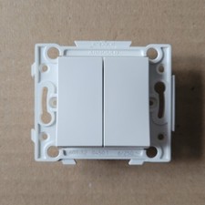 ARNOULD 60112 - double Poussoir 6A - BLANC - ESPACE LUMIERE - sans griffes