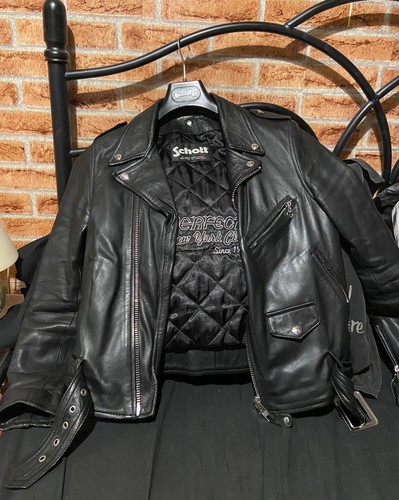 Perfecto cuir noir schott ncy - cuir,