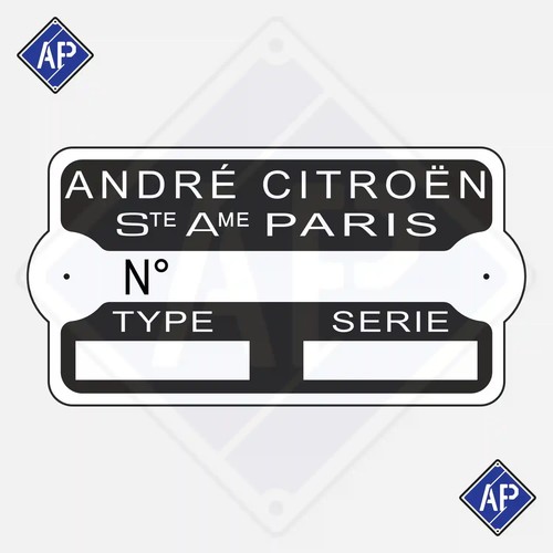 Plaque constructeur citroën - plaque,
