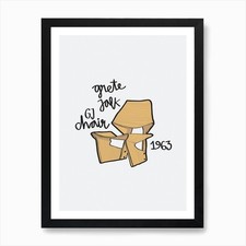 Grete Jalk Chair Art Print