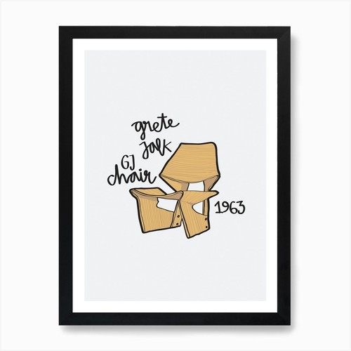 Grete jalk chair art print - jalk,