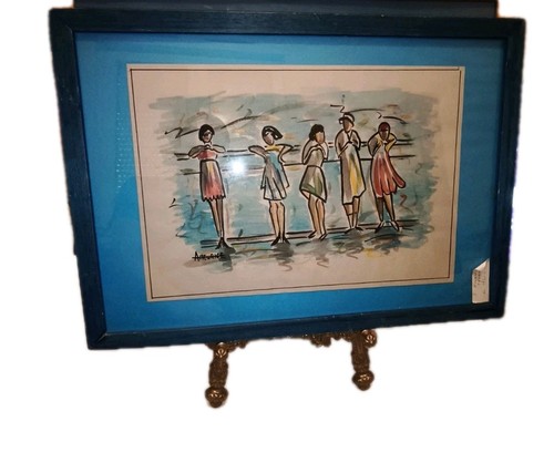 Peinture aquarelle encadréede