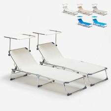 2 transats de piscines mer