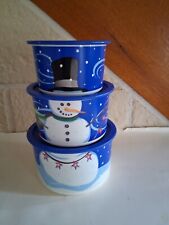 tupperware  3 boîtes Noël bonhomme de neige collector