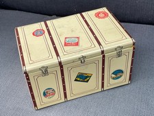 Boite tôle chocolat COTE D'OR malle ancienne étiquettes hôtel pub