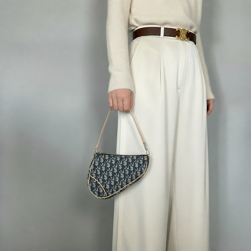 Dior trotter saddle bag navy - dior,