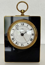 Pendule de table l'Epée quartz laiton massif laqué noir piano