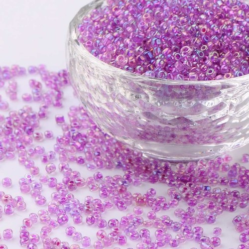 1000 perles rocaille violet - 1000,