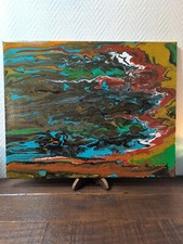 Peinture pouring 40*50 sur