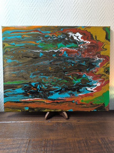 Peinture pouring sur - pouring, 40*50