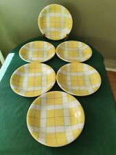 6 Assiettes creuses calottes Faïence Salins  "Hossegor" Vintage DERNIER LOT