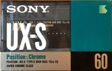 SONY UX-S 60 VINTAGE 1990 BLANK AUDIO CASSETTE TAPE IEC/TYPE II MADE IN FRANCE