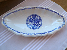 Beau Ravier ancien GIEN bleu et blanc ( ref 38 )