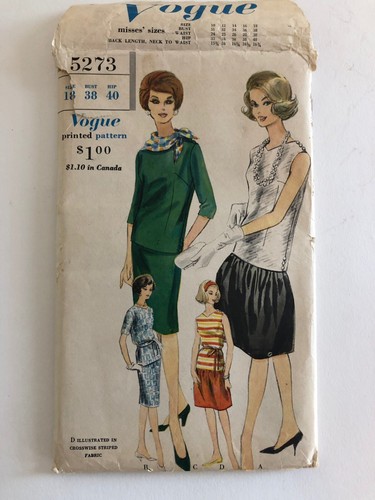 1960s vintage vogue two piece - vintage,