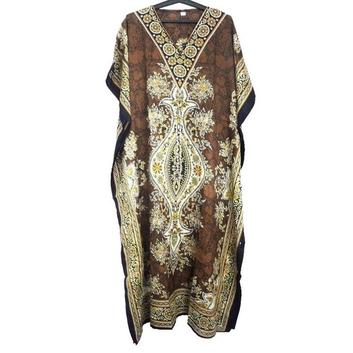 Robe longue caftan - , fleurs
