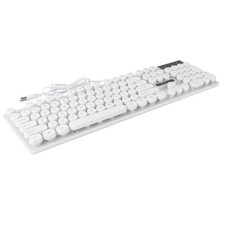  Clavier d'ordinateur USB lumineux, touches rondes créatives et pratiques